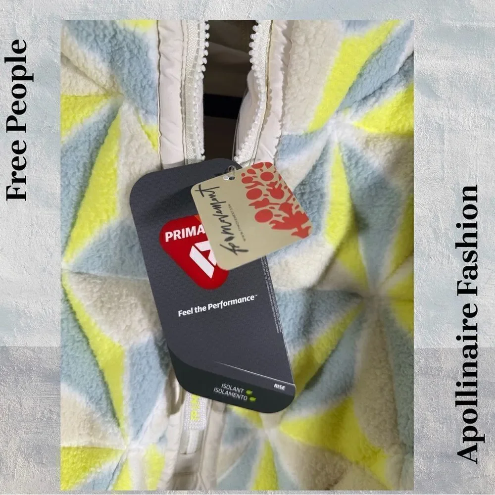 FP MOVEMENT MOUNTAIN HIGH 3D PRINTED 1/2 ZIP FLEECE IN SOUR CITRUS XL NWT - Picture 8 of 11